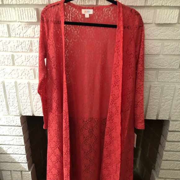 LuLaRoe coral lace Sarah - Picture 2 of 4